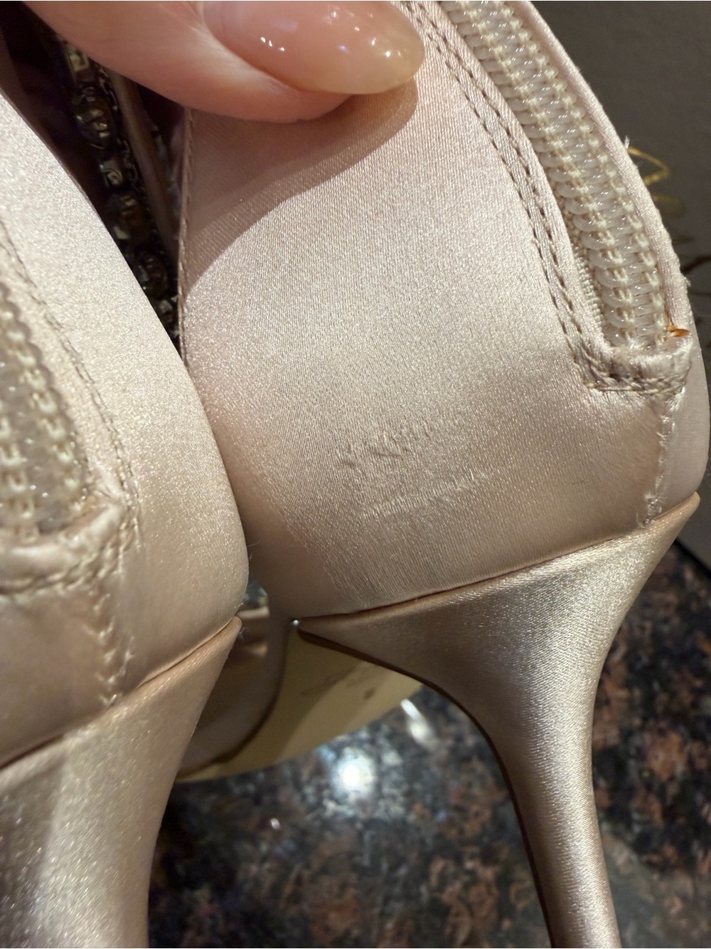 Badgley Mischka Pale Pink Crystal-Strap Evening Sandal - Picture 7 of 8